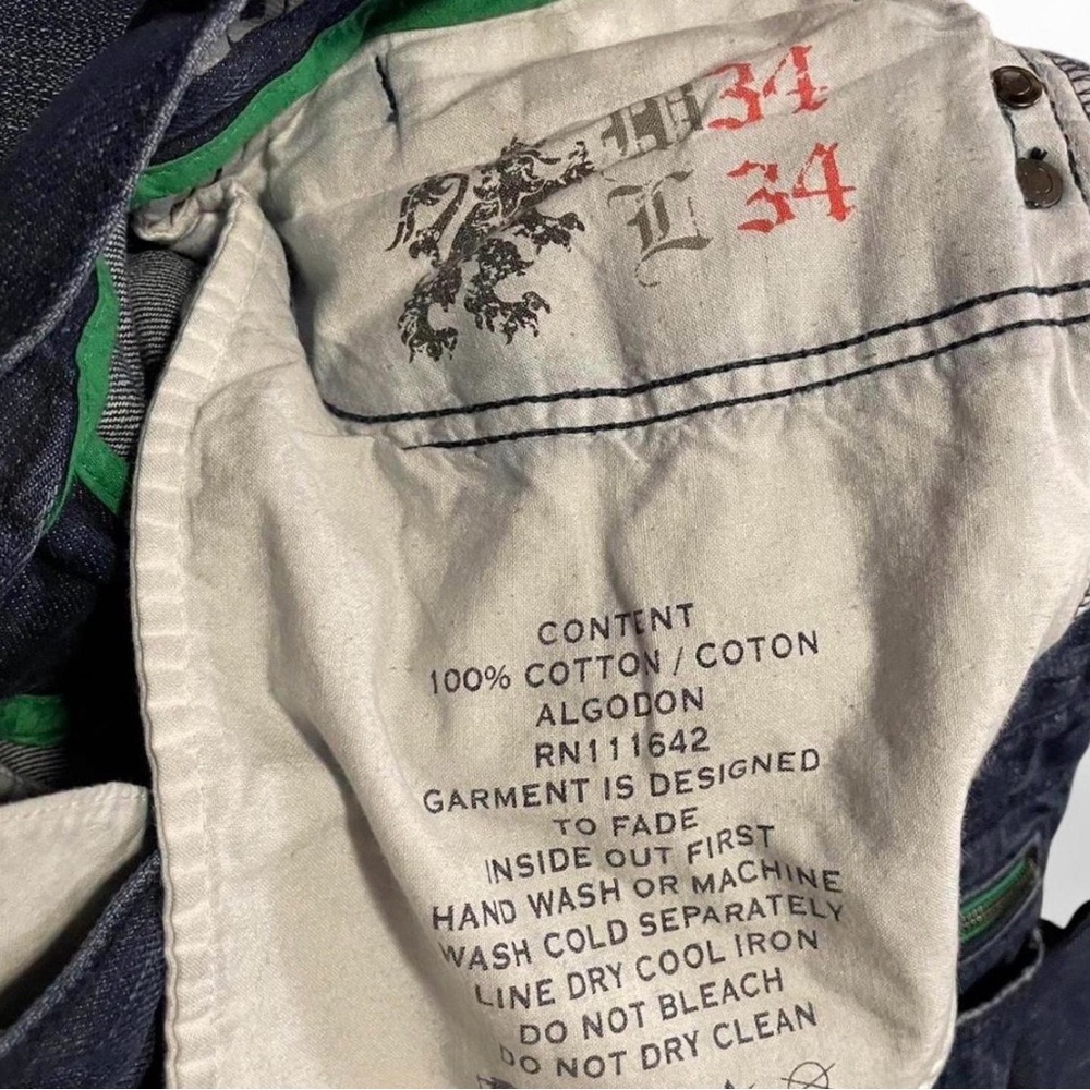 Vintage Coogi Dark Wash Embroidered Baggy Jeans 34x34 - Picture 7 of 7